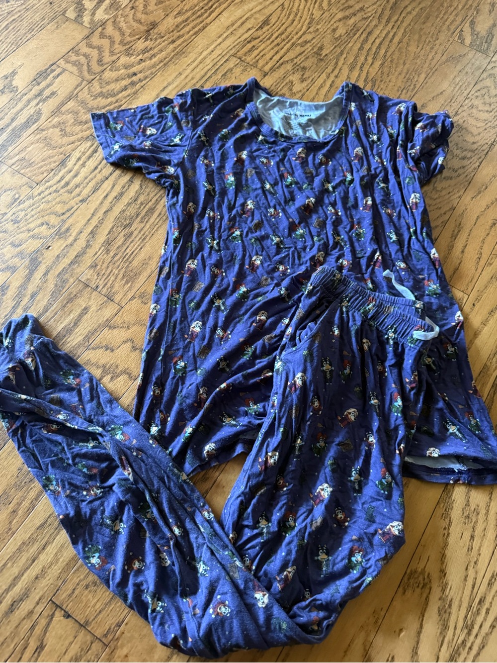 Women’s Sleep Set - Purple Patterned Bamboo Set-Bluey Hocus Pocus